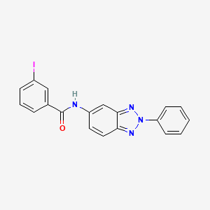 molecular formula C19H13IN4O B6059211 3-iodo-N-(2-phenyl-2H-1,2,3-benzotriazol-5-yl)benzamide 