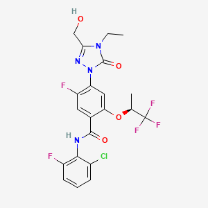 (S)-N-(2-Chloro-6-fluorophenyl)-4-(4-ethyl-3-(hydroxymethyl)-5-oxo-4,5-dihydro-1H-1,2,4-triazol-1-yl)-5-fluoro-2-((1,1,1-trifluoropropan-2-yl)oxy)benzamide
