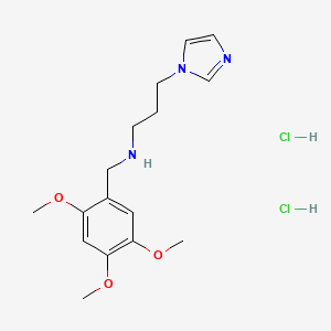 molecular formula C16H25Cl2N3O3 B6059309 [3-(1H-imidazol-1-yl)propyl](2,4,5-trimethoxybenzyl)amine dihydrochloride 