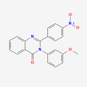 molecular formula C21H15N3O4 B6059331 3-(3-methoxyphenyl)-2-(4-nitrophenyl)-4(3H)-quinazolinone 