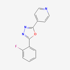 molecular formula C13H8FN3O B6059358 4-[5-(2-fluorophenyl)-1,3,4-oxadiazol-2-yl]pyridine 