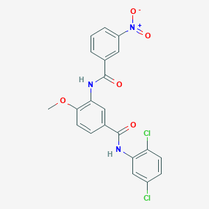 molecular formula C21H15Cl2N3O5 B6059384 N-(2,5-dichlorophenyl)-4-methoxy-3-[(3-nitrobenzoyl)amino]benzamide 