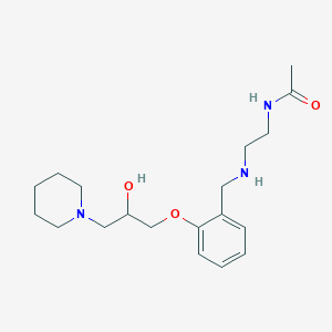 molecular formula C19H31N3O3 B6059407 N-[2-({2-[2-hydroxy-3-(1-piperidinyl)propoxy]benzyl}amino)ethyl]acetamide 