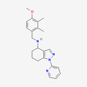 molecular formula C22H26N4O B6059410 N-(4-methoxy-2,3-dimethylbenzyl)-1-(2-pyridinyl)-4,5,6,7-tetrahydro-1H-indazol-4-amine 