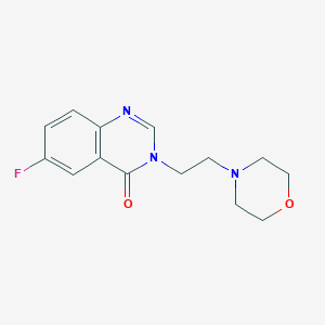molecular formula C14H16FN3O2 B6059412 6-fluoro-3-(2-morpholin-4-ylethyl)quinazolin-4(3H)-one 