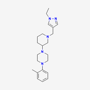 1-{1-[(1-ethyl-1H-pyrazol-4-yl)methyl]-3-piperidinyl}-4-(2-methylphenyl)piperazine
