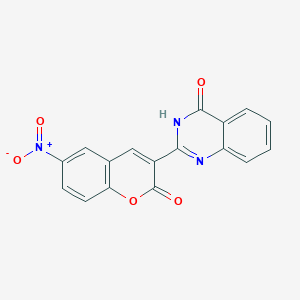 molecular formula C17H9N3O5 B6059422 2-(6-nitro-2-oxo-2H-chromen-3-yl)-4(3H)-quinazolinone 