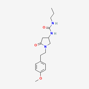 molecular formula C17H25N3O3 B6059484 N-{1-[2-(4-methoxyphenyl)ethyl]-5-oxo-3-pyrrolidinyl}-N'-propylurea 