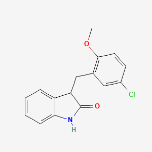 molecular formula C16H14ClNO2 B6059505 3-(5-chloro-2-methoxybenzyl)-1,3-dihydro-2H-indol-2-one 