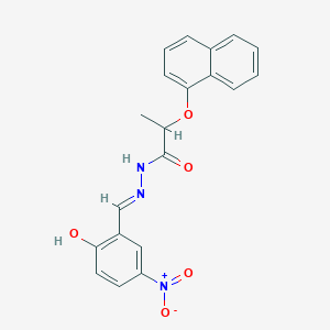 molecular formula C20H17N3O5 B6059555 N'-(2-hydroxy-5-nitrobenzylidene)-2-(1-naphthyloxy)propanohydrazide 