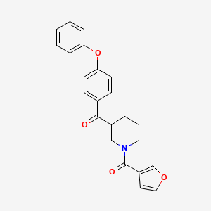 molecular formula C23H21NO4 B6059563 [1-(3-furoyl)-3-piperidinyl](4-phenoxyphenyl)methanone 