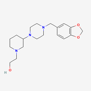 molecular formula C19H29N3O3 B6059570 2-{3-[4-(1,3-benzodioxol-5-ylmethyl)-1-piperazinyl]-1-piperidinyl}ethanol 