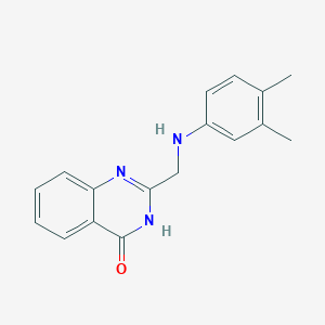 molecular formula C17H17N3O B6059586 2-{[(3,4-dimethylphenyl)amino]methyl}-4(3H)-quinazolinone 