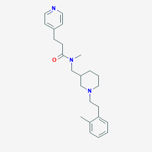 molecular formula C24H33N3O B6059593 N-methyl-N-({1-[2-(2-methylphenyl)ethyl]-3-piperidinyl}methyl)-3-(4-pyridinyl)propanamide 