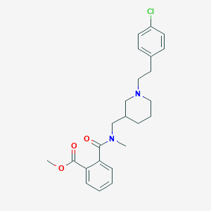 molecular formula C24H29ClN2O3 B6059628 methyl 2-{[({1-[2-(4-chlorophenyl)ethyl]-3-piperidinyl}methyl)(methyl)amino]carbonyl}benzoate 