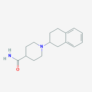 molecular formula C16H22N2O B6059654 1-(1,2,3,4-tetrahydro-2-naphthalenyl)-4-piperidinecarboxamide 