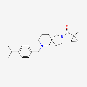 molecular formula C23H34N2O B6059732 7-(4-isopropylbenzyl)-2-[(1-methylcyclopropyl)carbonyl]-2,7-diazaspiro[4.5]decane 