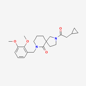 molecular formula C22H30N2O4 B6059760 2-(cyclopropylacetyl)-7-(2,3-dimethoxybenzyl)-2,7-diazaspiro[4.5]decan-6-one 