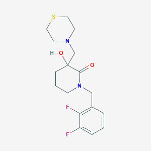 molecular formula C17H22F2N2O2S B6059814 1-(2,3-difluorobenzyl)-3-hydroxy-3-(4-thiomorpholinylmethyl)-2-piperidinone 