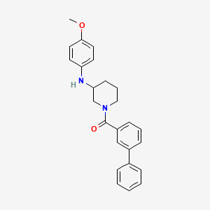 molecular formula C25H26N2O2 B6059842 1-(3-biphenylylcarbonyl)-N-(4-methoxyphenyl)-3-piperidinamine 