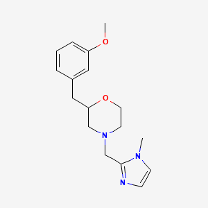 molecular formula C17H23N3O2 B6059850 2-(3-methoxybenzyl)-4-[(1-methyl-1H-imidazol-2-yl)methyl]morpholine 