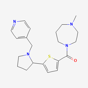 molecular formula C21H28N4OS B6059870 1-methyl-4-({5-[1-(4-pyridinylmethyl)-2-pyrrolidinyl]-2-thienyl}carbonyl)-1,4-diazepane 