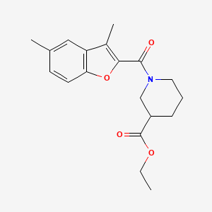 molecular formula C19H23NO4 B6059888 ethyl 1-[(3,5-dimethyl-1-benzofuran-2-yl)carbonyl]-3-piperidinecarboxylate 