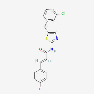 N-[5-(3-chlorobenzyl)-1,3-thiazol-2-yl]-3-(4-fluorophenyl)acrylamide