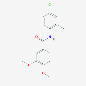 molecular formula C16H16ClNO3 B6059924 N-(4-chloro-2-methylphenyl)-3,4-dimethoxybenzamide 