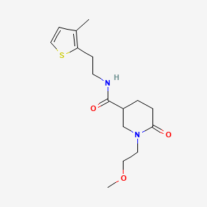 molecular formula C16H24N2O3S B6059930 1-(2-methoxyethyl)-N-[2-(3-methyl-2-thienyl)ethyl]-6-oxo-3-piperidinecarboxamide 