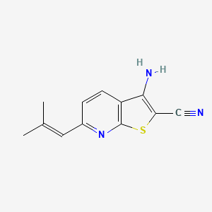 molecular formula C12H11N3S B6059958 3-amino-6-(2-methyl-1-propen-1-yl)thieno[2,3-b]pyridine-2-carbonitrile CAS No. 401649-84-1