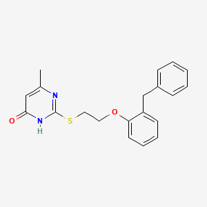 molecular formula C20H20N2O2S B6059996 2-{[2-(2-benzylphenoxy)ethyl]thio}-6-methyl-4-pyrimidinol 