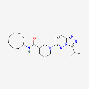 molecular formula C22H34N6O B6060012 N-cyclooctyl-1-(3-isopropyl[1,2,4]triazolo[4,3-b]pyridazin-6-yl)-3-piperidinecarboxamide 