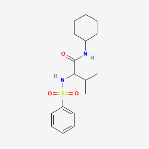 molecular formula C17H26N2O3S B6060027 N~1~-cyclohexyl-N~2~-(phenylsulfonyl)valinamide 