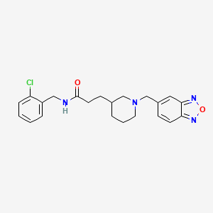 molecular formula C22H25ClN4O2 B6060042 3-[1-(2,1,3-benzoxadiazol-5-ylmethyl)-3-piperidinyl]-N-(2-chlorobenzyl)propanamide 