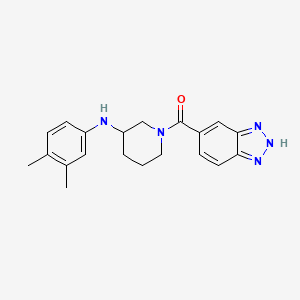 molecular formula C20H23N5O B6060043 1-(1H-1,2,3-benzotriazol-5-ylcarbonyl)-N-(3,4-dimethylphenyl)-3-piperidinamine 