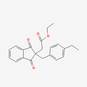 molecular formula C22H22O4 B6060052 ethyl [2-(4-ethylbenzyl)-1,3-dioxo-2,3-dihydro-1H-inden-2-yl]acetate 