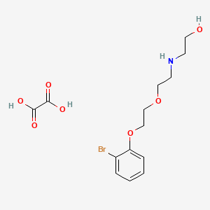 molecular formula C14H20BrNO7 B6060057 2-({2-[2-(2-bromophenoxy)ethoxy]ethyl}amino)ethanol ethanedioate (salt) 