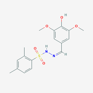 molecular formula C17H20N2O5S B6060059 N'-(4-hydroxy-3,5-dimethoxybenzylidene)-2,4-dimethylbenzenesulfonohydrazide 