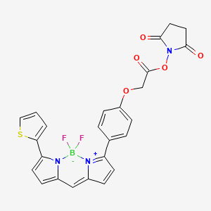molecular formula C25H18BF2N3O5S B606008 borondipyrromethene TR NHS ester CAS No. 150152-65-1
