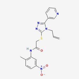 molecular formula C19H18N6O3S B6060095 2-{[4-allyl-5-(3-pyridinyl)-4H-1,2,4-triazol-3-yl]thio}-N-(2-methyl-5-nitrophenyl)acetamide 