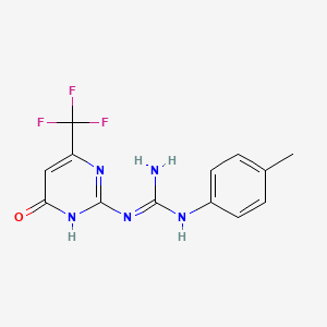 molecular formula C13H12F3N5O B6060164 N-(4-methylphenyl)-N'-[6-oxo-4-(trifluoromethyl)-1,6-dihydro-2-pyrimidinyl]guanidine 