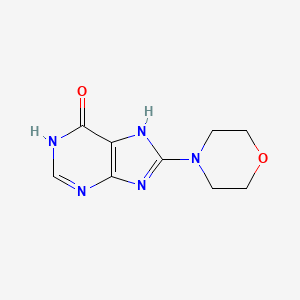 molecular formula C9H11N5O2 B6060166 8-(4-morpholinyl)-1,9-dihydro-6H-purin-6-one 