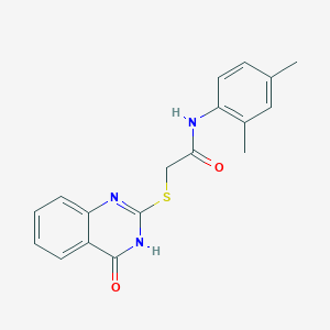 molecular formula C18H17N3O2S B6060169 N-(2,4-dimethylphenyl)-2-[(4-oxo-3,4-dihydro-2-quinazolinyl)thio]acetamide 