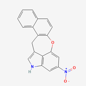 molecular formula C19H12N2O3 B6060197 4-nitro-2,13-dihydronaphtho[1',2':6,7]oxepino[4,3,2-cd]indole 
