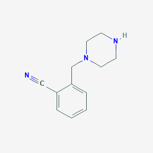 molecular formula C12H15N3 B060602 1-(2-Cyanobenzyl)piperazine CAS No. 174609-74-6