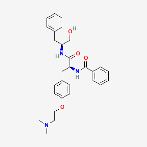 molecular formula C29H35N3O4 B606020 N-[N-苯甲酰-O-(2-二甲氨基乙基)-l-酪氨酰]-l-苯丙氨醇 CAS No. 934264-38-7