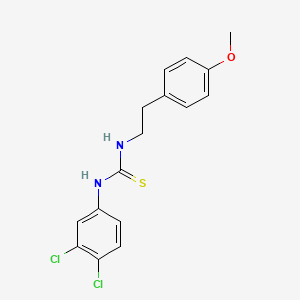 molecular formula C16H16Cl2N2OS B6060250 N-(3,4-dichlorophenyl)-N'-[2-(4-methoxyphenyl)ethyl]thiourea 