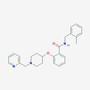 molecular formula C26H29N3O2 B6060263 N-(2-methylbenzyl)-2-{[1-(2-pyridinylmethyl)-4-piperidinyl]oxy}benzamide 