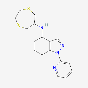 molecular formula C17H22N4S2 B6060273 N-1,4-dithiepan-6-yl-1-(2-pyridinyl)-4,5,6,7-tetrahydro-1H-indazol-4-amine 
